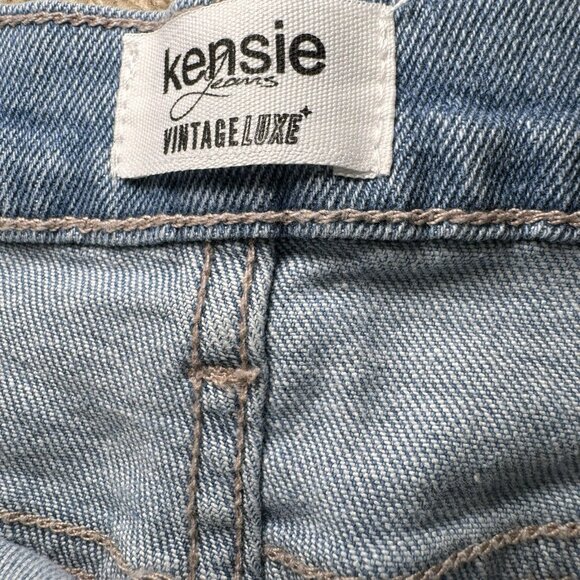 Kensie Vintage Luxe The Skirt Byron Laser Print Denim Mini Skirt in Size 8 - Picture 7 of 10